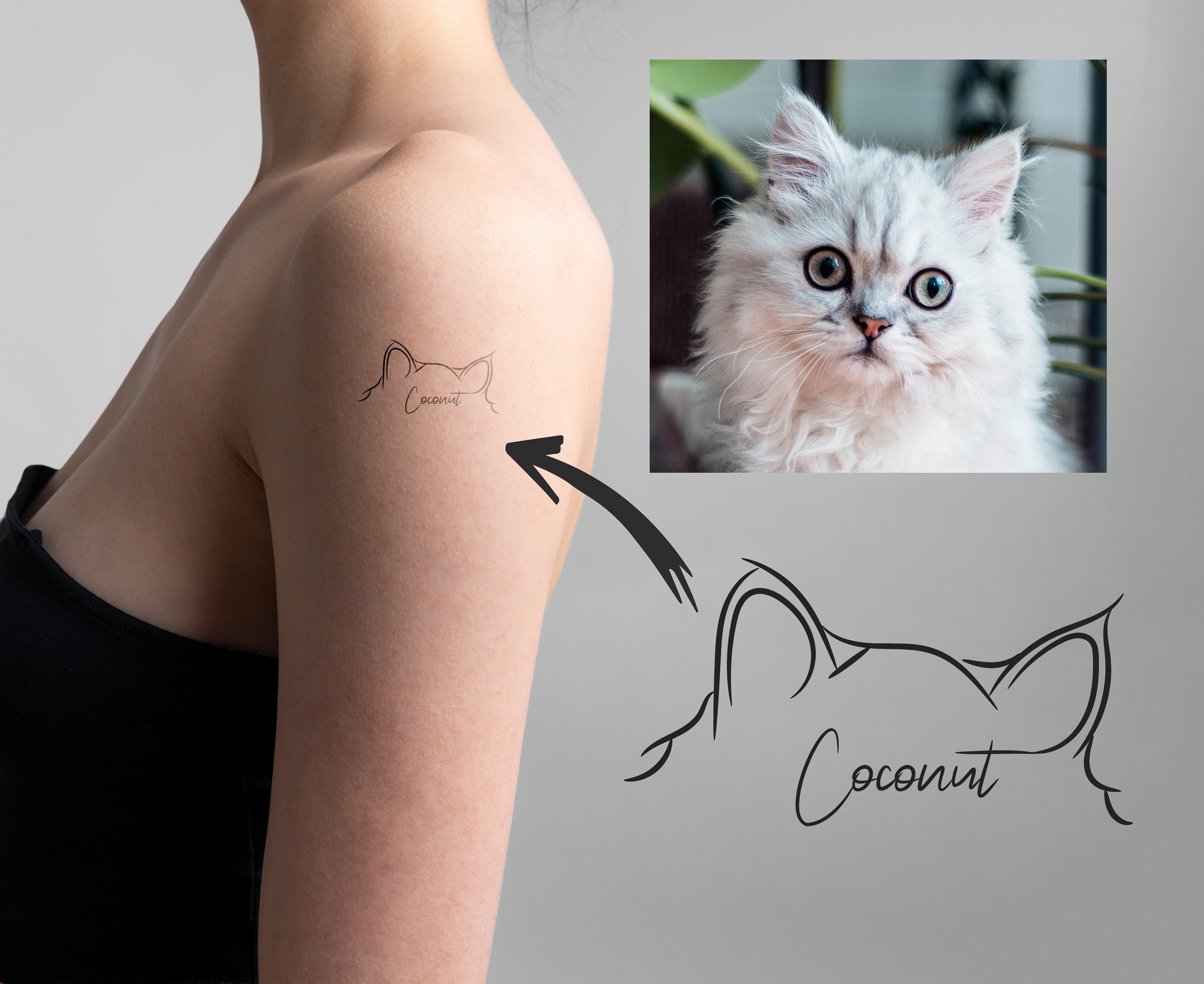 Simple Cat Tattoo | Cat tattoo simple, Small tattoos, Minimalist cat tattoo