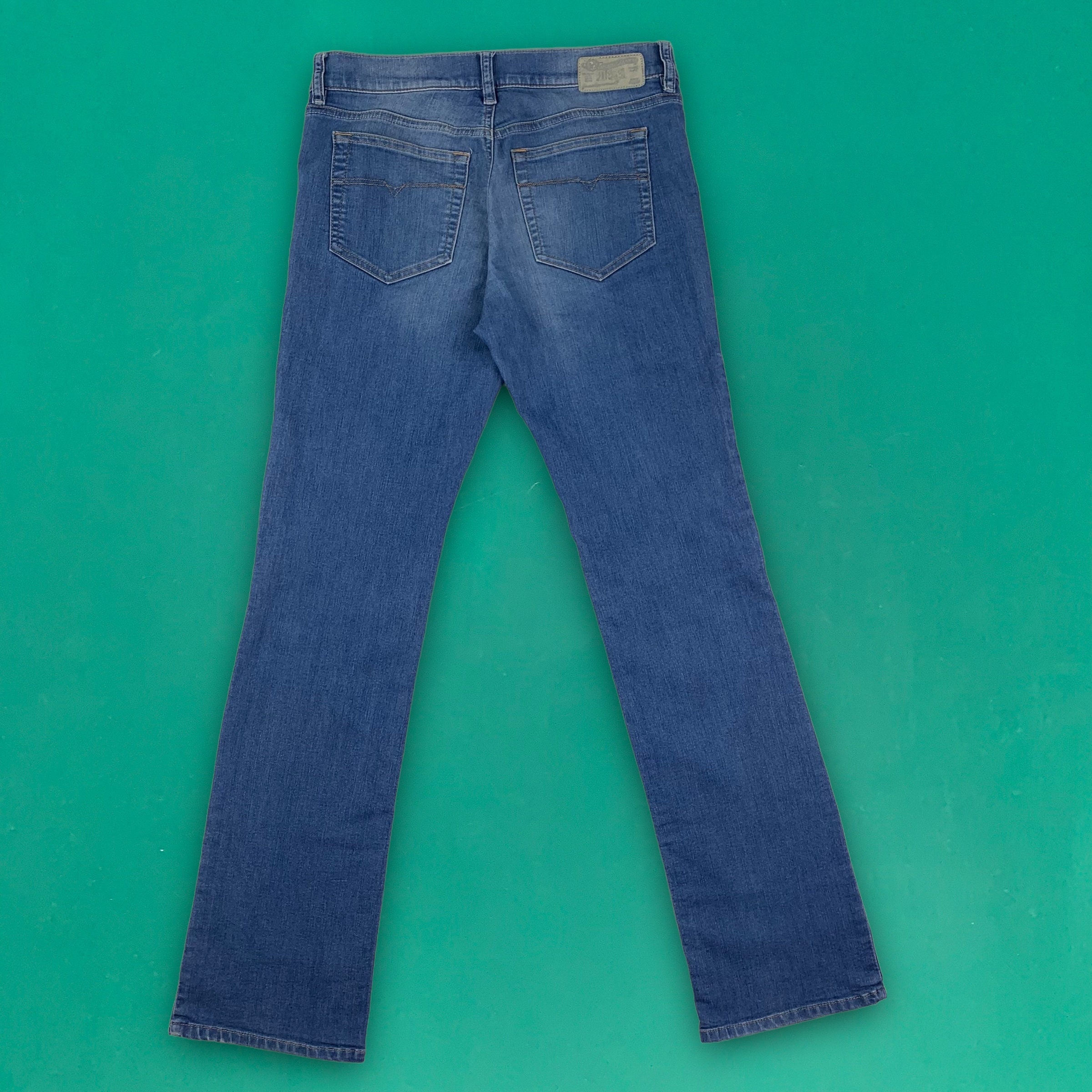 Diesel Bootzee Y2K Regular Fit Stretch Slim Bootcut Jeans Blue Etsy