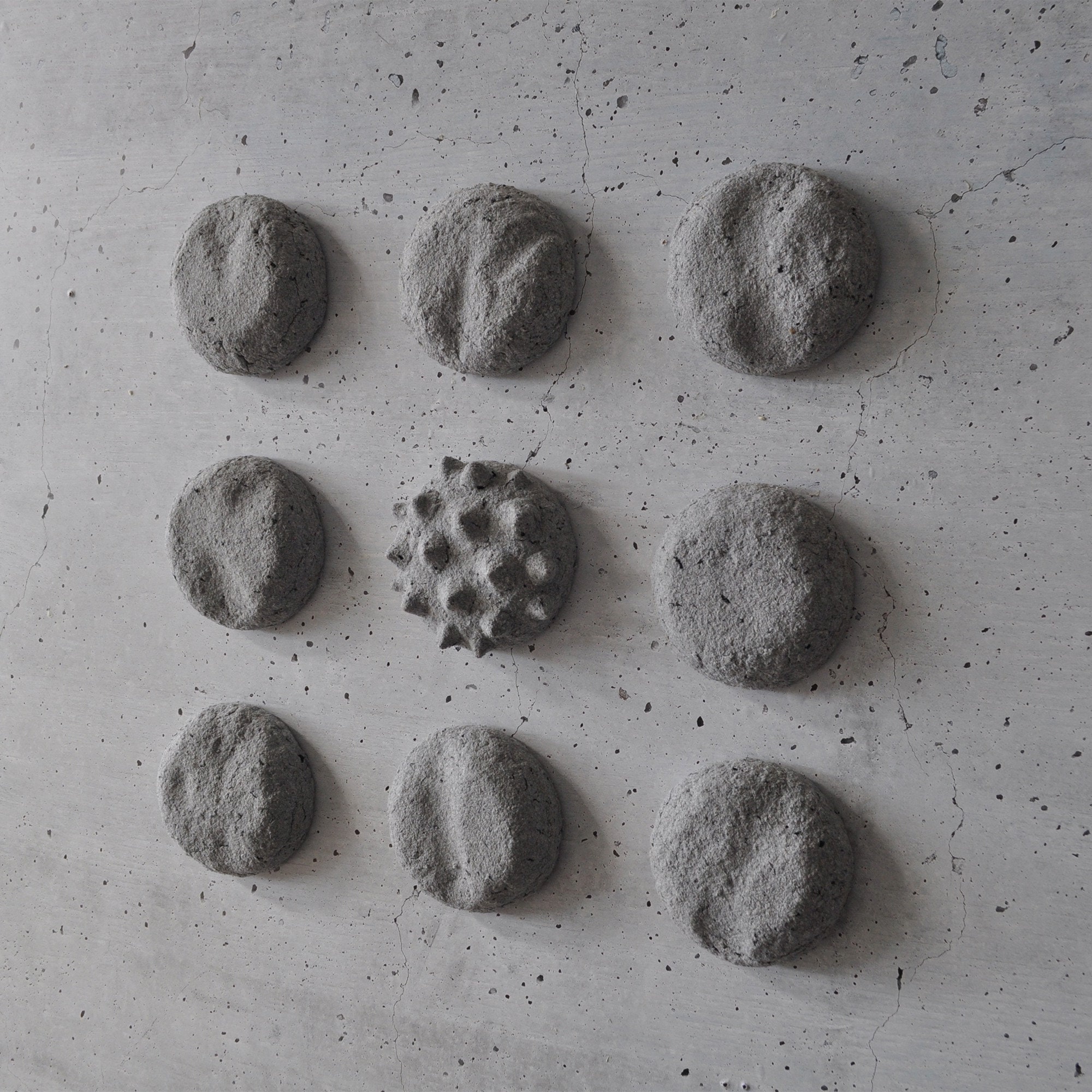 View of 9 Set Paper Mache Wall Art,textured Wall Art,modern Wall Decor ...