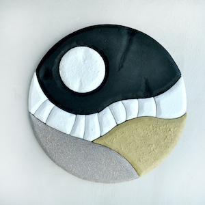 NAME: RHYTHM %100 Handmade Round Wall Sculpture, Wabi Sabi Style Wall Art,Sculptural Wall Art,Contemporary Decoration,Abstract Sculpture