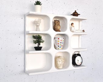 Grote handgemaakte curiosaplank, curiosaplank, curiosaplank, curiosaplank, wandaltaar, niche natuurplank, unieke wandplank, kristallen wandplank