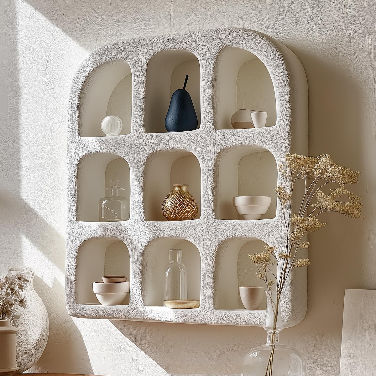 White Handmade Curio Shelf ,oddities Shelf,curiousity Shelf,curio Shelf, Wall Altar, Niche Nature Shelf,unique Wall Shelf,crystal Wall Shelf - Etsy