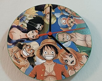 Horloge murale une pièce, décoration Anime, cadeau pour fan