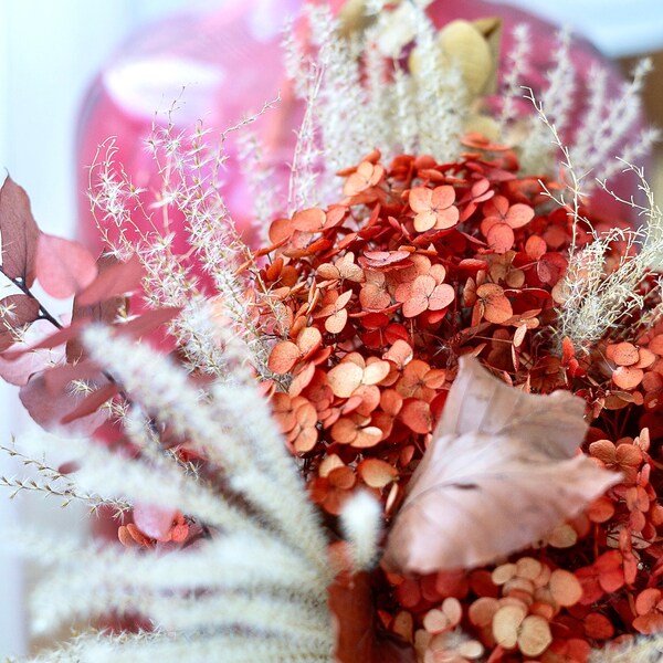 Bouquet de Fleurs séchées, Red Tango, bouquet rouge passion, éco-responsable, cadeau poétique romantique