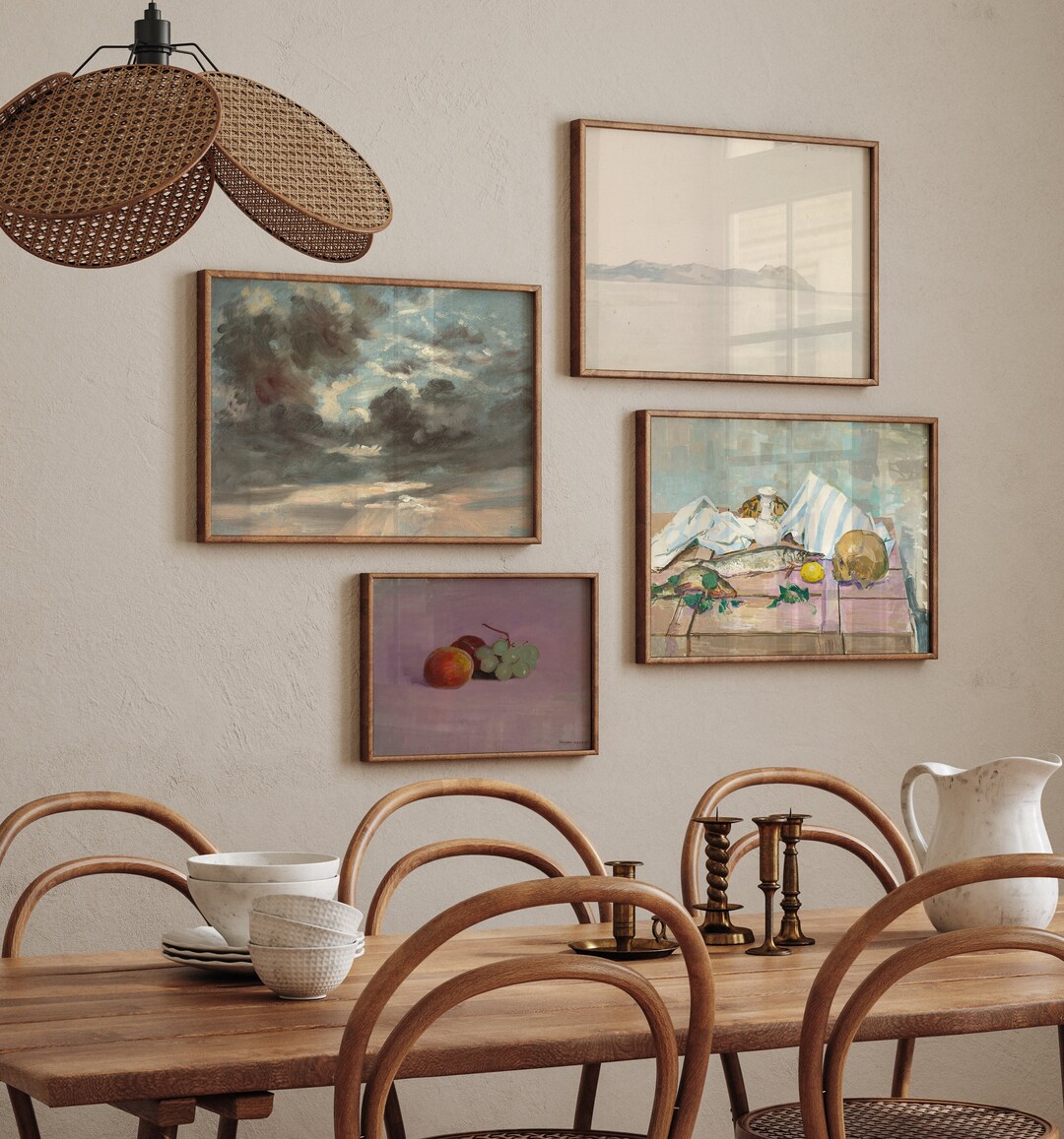 PRINTABLE FARMHOUSE Kitchen Gallery Wall Set of 4 Country Cottage