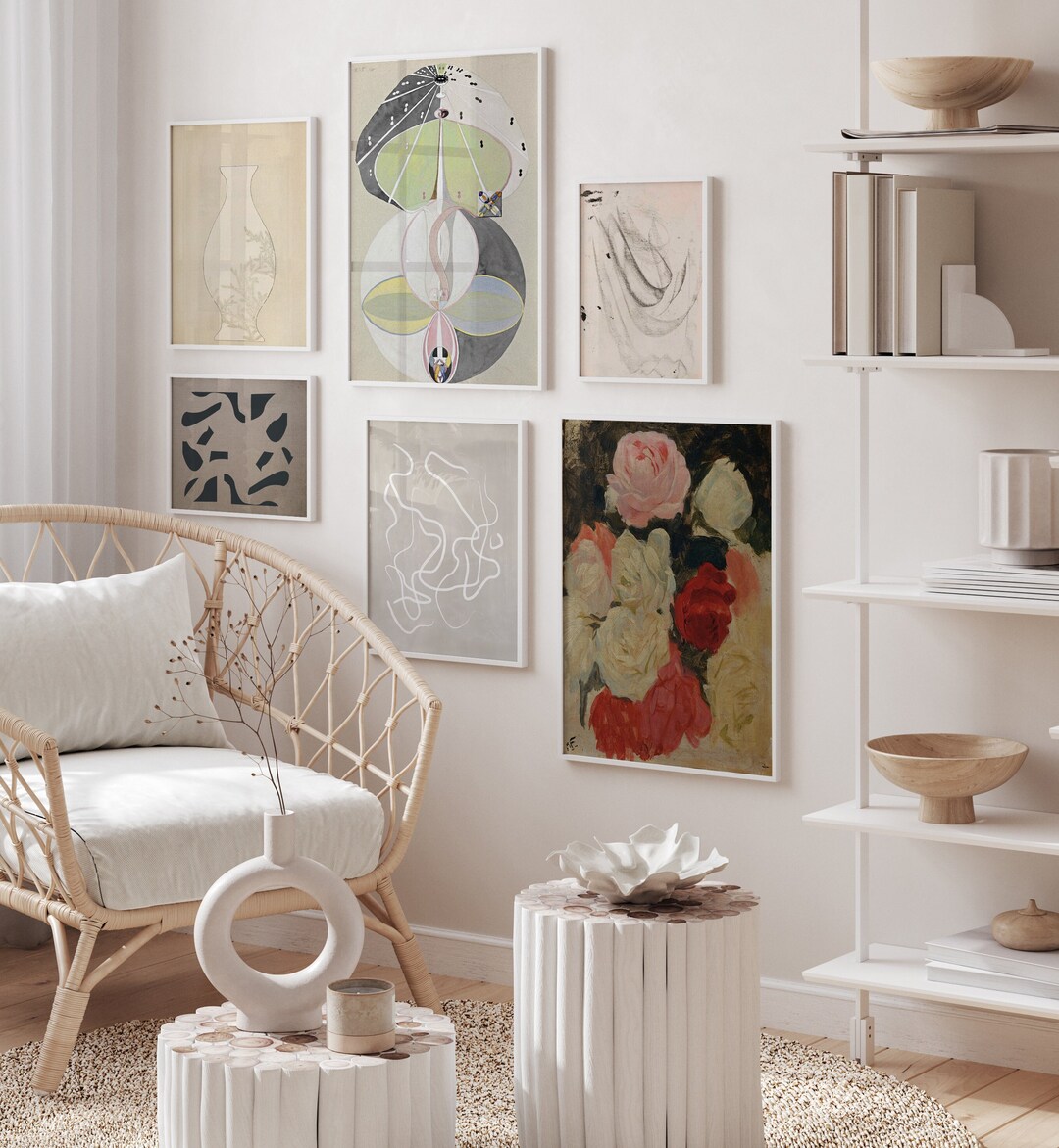 PRINTABLE Gallery Wall Set Set of 6 Posters Vintage Painting - Etsy