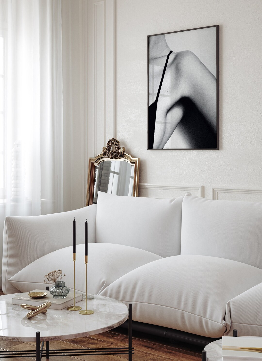 Digital Download Print Black and White Photography Fashion Model Print