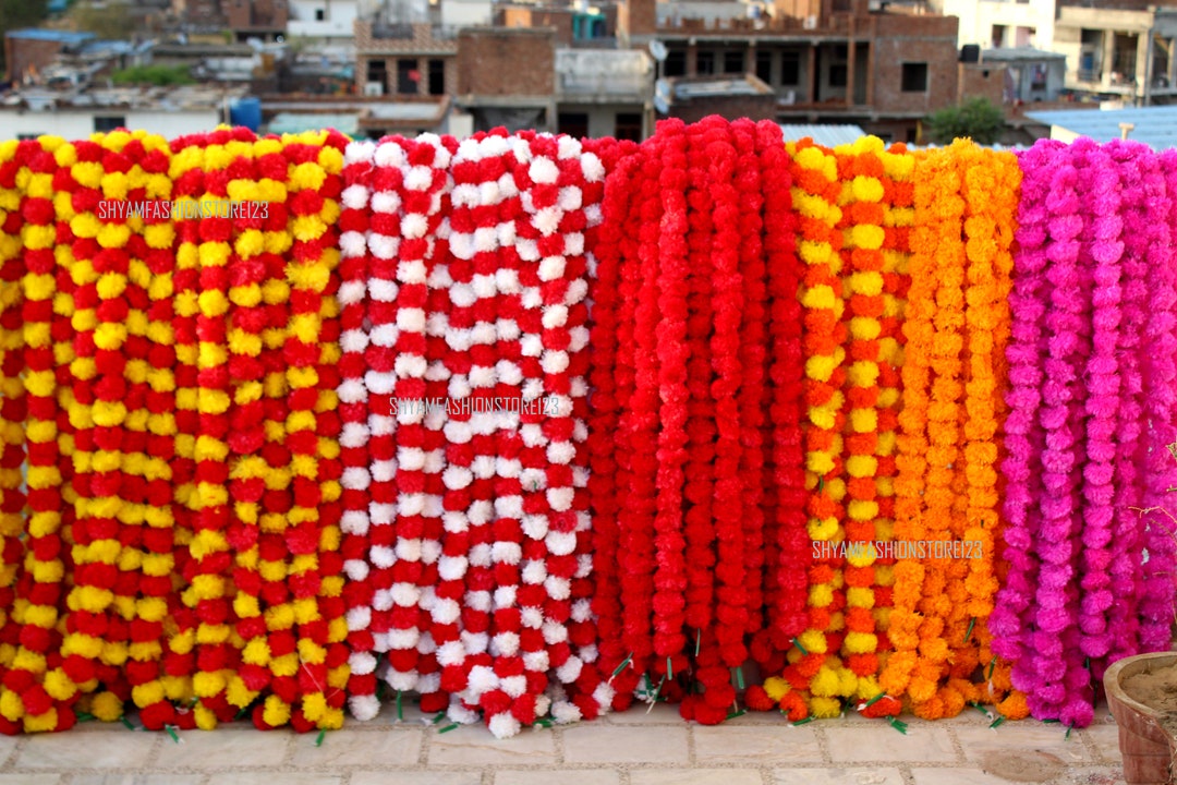 Mango String 500 Pc Indian Mango Color Artificial Wedding Party Decoration ...