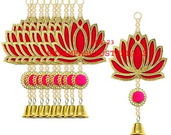 200 pc's mooie trending lotus ophangingen voor, Puja decor, tempel decor, Indiase bruiloft decoratie, feest achtergrond, nieuw huis cadeau