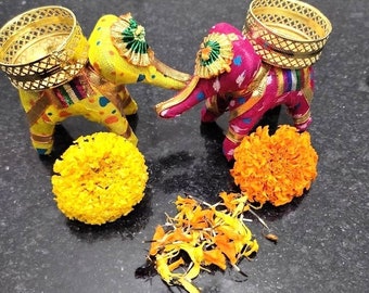 100 piezas elefante portavelas candelita decoración festiva del hogar, favor de inauguración de la casa, regalo de boda, decoración, vela candelita Diwali
