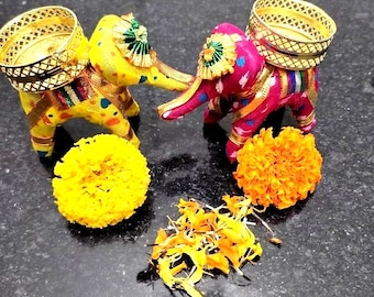 200 Pcs Mix Colour Indian Return Gifts Diwali Decoration Indian Wedding Favor Indian Wedding Decor Mehndi, Elephant Candle Holder