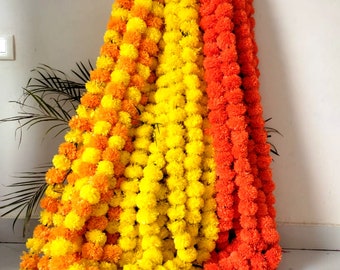 All Color Artificial Decorative Deewali Marigold Flower Garland Strings for Christmas Wedding Party Decoration