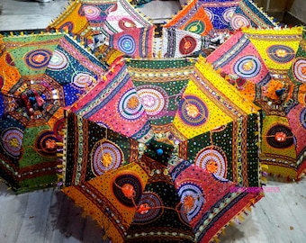 50 Stück indische Hochzeitsschirme, handgefertigte Regenschirmdekorationen, Sonnenschirme, Baumwollschirme