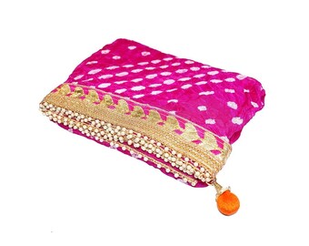 Indian Handmade Silk Dupatta Multi Colour