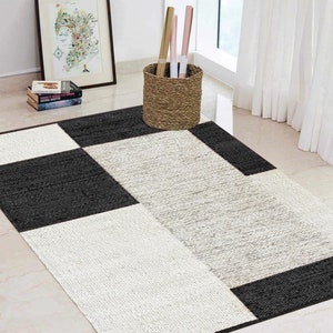 Teppich Läufer | Hand Loomed Natürlicher Jute Hanf Teppich | Hanf Jute Läufer | Großflächiger Juteteppich | Benutzerdefinierte Größe Treppen Vintage Teppich