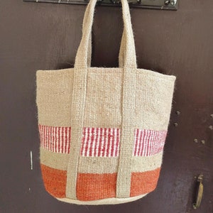 Jute Tote Bag | Handmade Tote Bag | Shoulder Bag | Jute Beach Bag |Bridesmaid Gift | Market Shopping Bags |Gift for Her |Canvas, Storage Bag