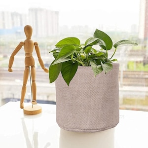 ジュートフラワーポット | ジュートフラワープランター | 植物愛好家へのガーデニングギフト | 手作りプラントポット | 手作りバスケット | 装飾ポットプランターギフト