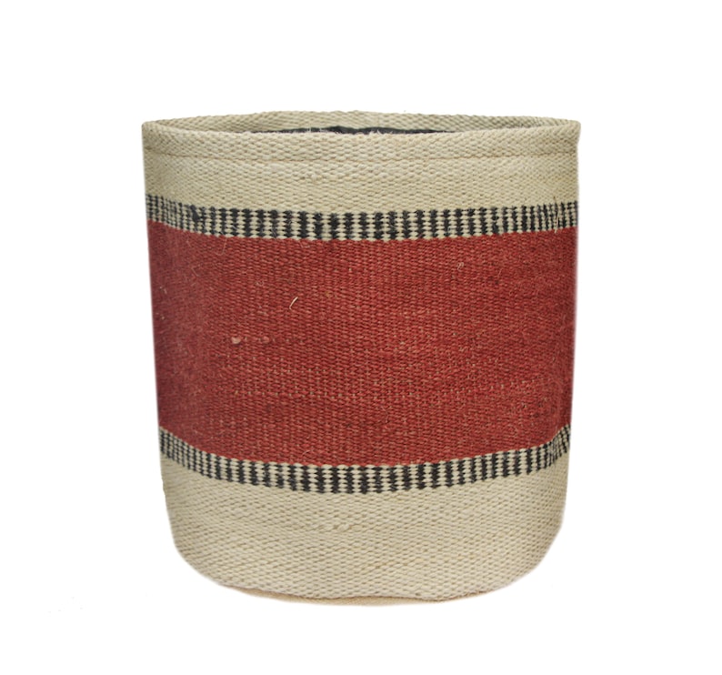 Handmade Jute Kilim Pot Planter, 12x12 Inch Colorful Modern Farmhouse Living Room Basket Cover, Boho Nursery Garden Waterproof Planter Cover