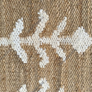 Handmade Wool Jute Kilim Runner Rug, Natural Hemp Jute 4x12 Ft Custom Stairway Large Area Bohemian Turkish Beige Modern Home Decor Runner
