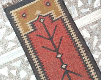 Kilim Rug Runner | Wool Jute Rug | Handmade Wool Jute Rug | Navajo kilim Rug | Outdoor & Indoor Rug | Indian Colorful Living Room Rug Runner