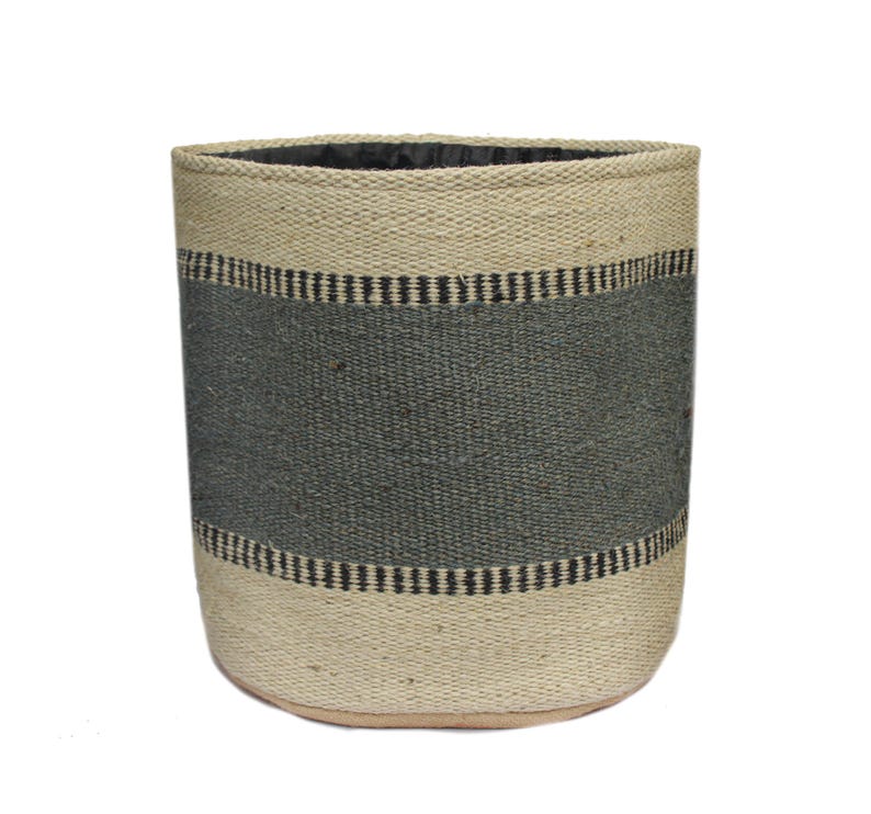 Handmade Jute Kilim Pot Planter, 12x12 Inch Colorful Modern Farmhouse Living Room Basket Cover, Boho Nursery Garden Waterproof Planter Cover