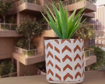 Handmade Jute Flower Pot: Boho Basket Planter