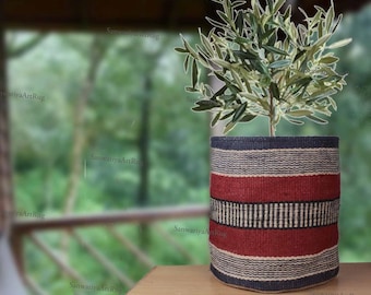 Hand-Crocheted Jute Plant Pot Cover | Scandi Boho Basket