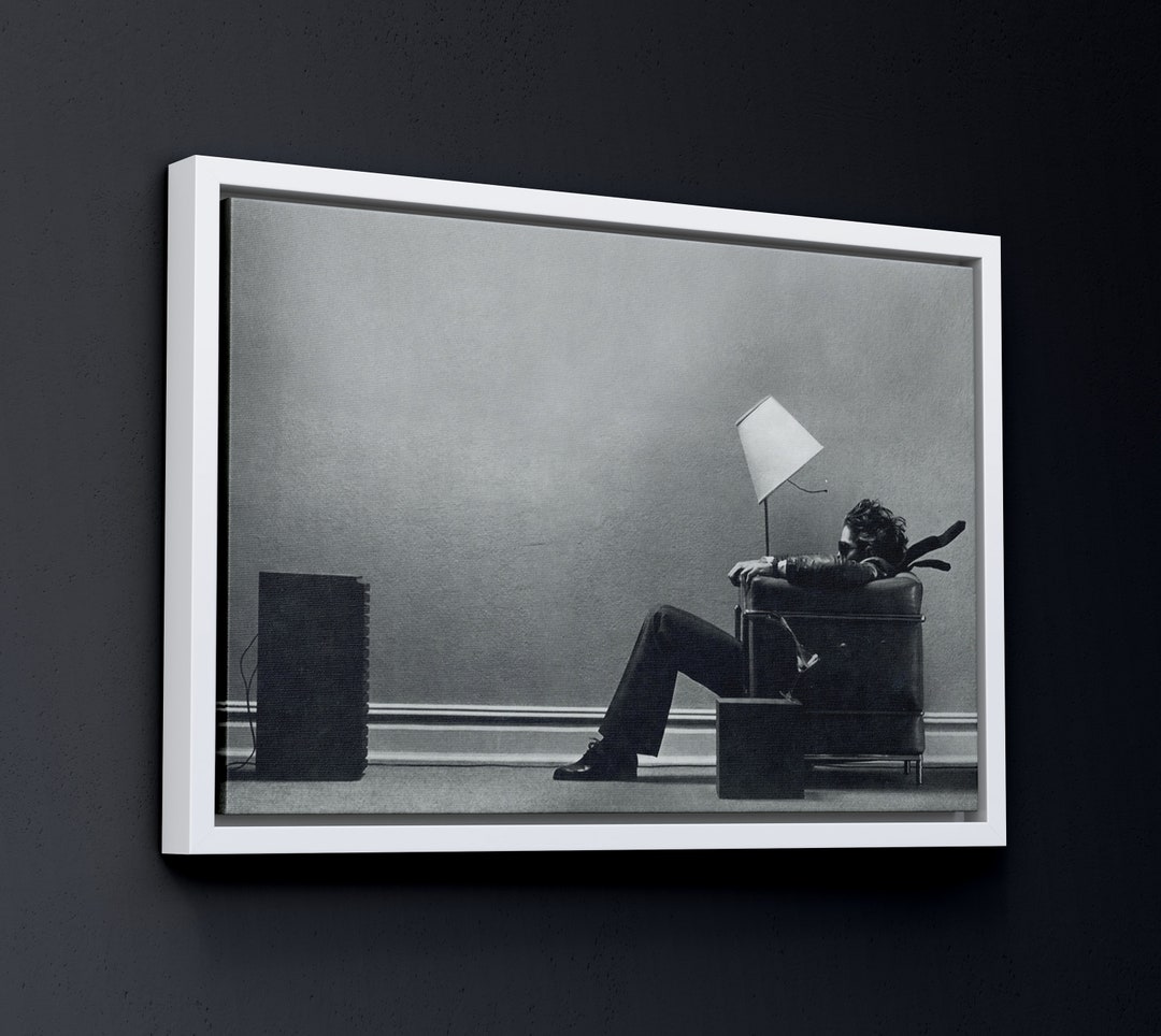 Blown Away Guy Maxell Ad 1979 Steve Steigman Canvas Decor, Music Poster, Black/white Framed