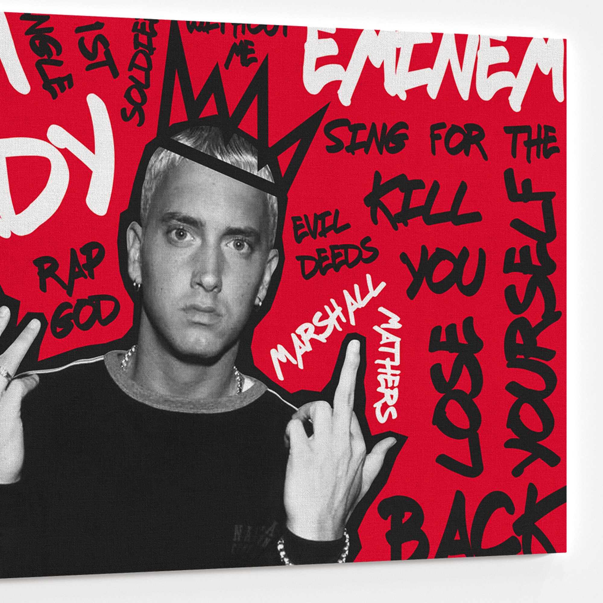 Eminem the Real Slim Shady Marshall Bruce Mathers Canvas Etsy