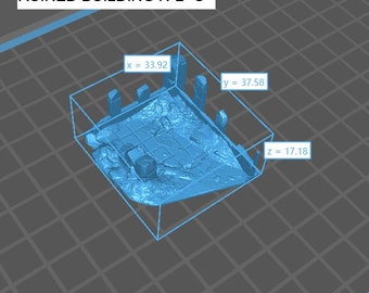 Ruined Building Nº2 compatibele Wargames 6mm 3D-geprint