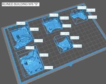 Ruined Building Nº6 compatibele Wargames 6mm 3D-geprint