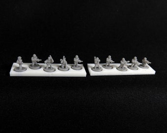 G.I. Infanterie-eenheid, compatibel met 6mm-spellen, 3D-geprint.