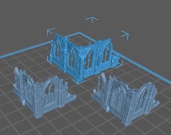 Gothic Ruins Nº3 compatibele Wargames 6mm 3D geprint