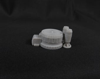 Turbine scenery compatible with Wargames 6mm, 3D printed