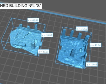 Ruined Building Nº4 compatibele Wargames 6mm 3D-geprint