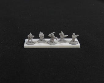 G.I. Command Infantry Unit compatibel met 6mm Games, 3D geprint