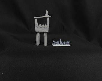 Rivet City Watch Tower V2 compatibel Wargames 6mm 3D geprint