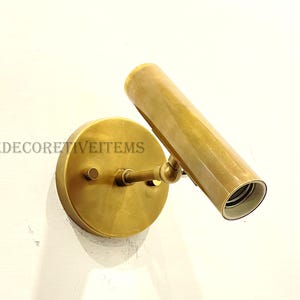 Handmade Brass Pivot Wall Lamp: Vintage Bedside Reading Light