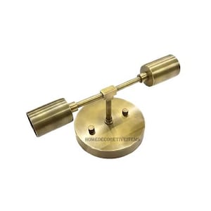 Raw Brass Mid- Century Brass - Modern Brass Vanity Wall Fixture - Bathroom Lamp  Light - Bare Bulb Wall Sconce - Kitchen Wall Decor Light