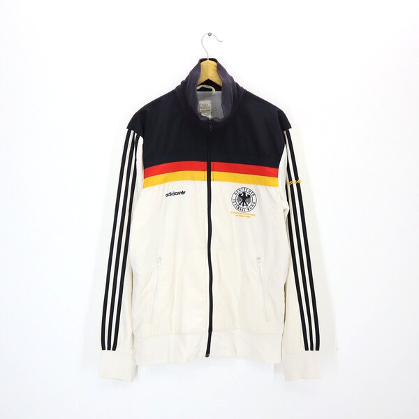 Vintage 80s 90s ADIDAS GERMANY Track Top Football World Cup Windbreaker Jacket Size Would Fit Medium