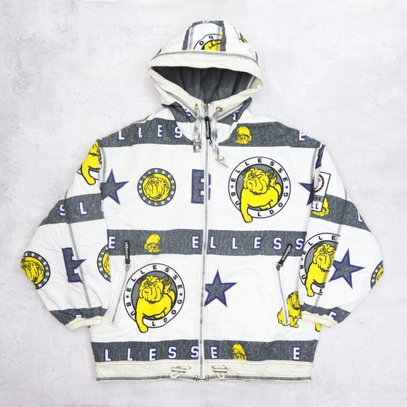 Vintage 90s ELLESSE Bulldog By GOLDWIN Full Print… - image 1