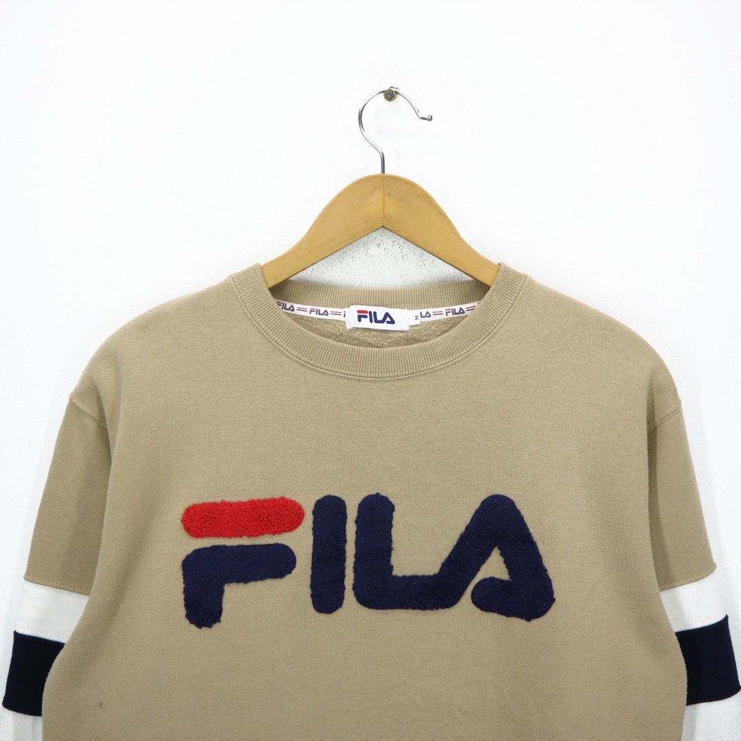 Vintage 90s FILA Spellout Big Logo Sweatshirt Pullover Jumper - Etsy