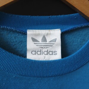 Vintage 90s ADIDAS Big Logo Multi Color Block Crewneck Sweatshirt Pullover Jumper Size Would Fit M-L image 4