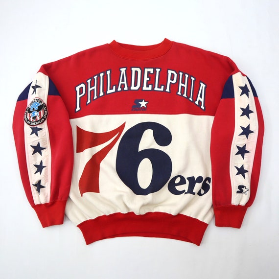Rare Vintage NBA 76ers PHILADELPHIA Big Logo Sweatshirt Starter
