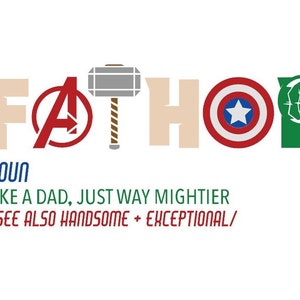 Definition eines Fathor Marvel Inspiriert - SVG | PNG | Cricut | Silhouette | Hemden | Vinyl