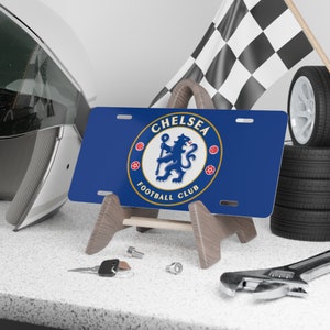 Chelsea FC License Plate Vanity Plate for Soccer Fan Mancave Decoration