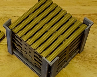 Palletonderzetterset met houder - 3D-print STL
