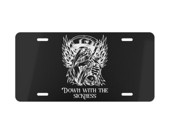 Plague Doctor Down with the Sickness Vanity Plate - Car Truck SUV Van Front Plate Plague Dr.