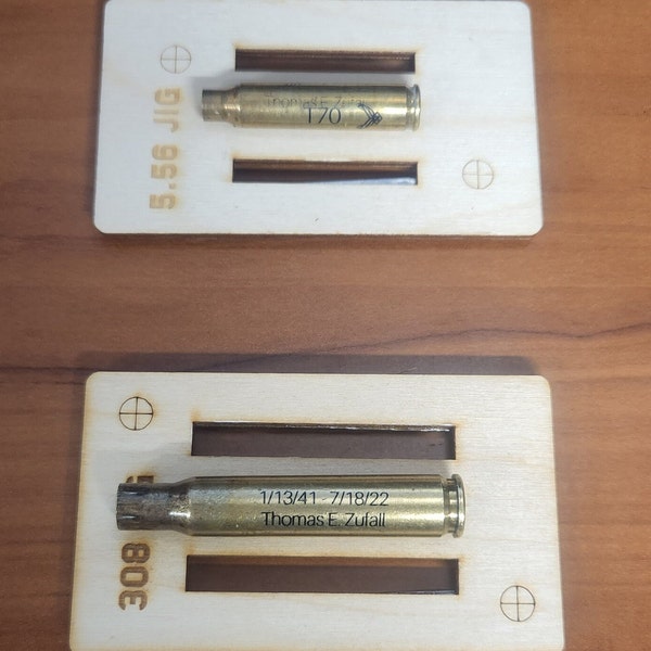 Print and Cut Ready Jig Files for 5.56 and .308 Ammo Casing, Laser Engraving, CNC - SVG Laser Cut File