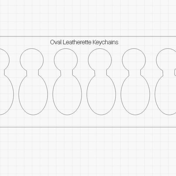 Print and Cut Ready Jig File for Oval Leatherette Keychains, Laser, CNC - SVG Laser Cut Files